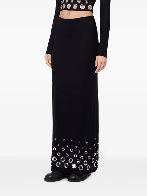 Rabanne jersey maxi skirt - Black