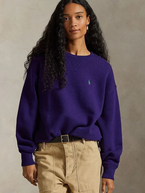 Polo Ralph Lauren bluza damska kolor fioletowy gładka 211978306 - zdjęcie produktu nr 1