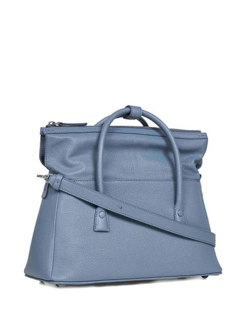 Maison Margiela grained-leather tote bag - Blue - zdjęcie produktu nr 2