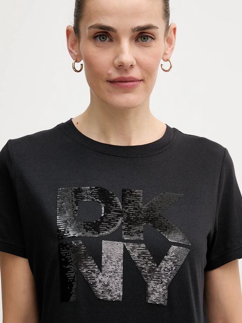Dkny t-shirt damski kolor czarny DJ6T1684