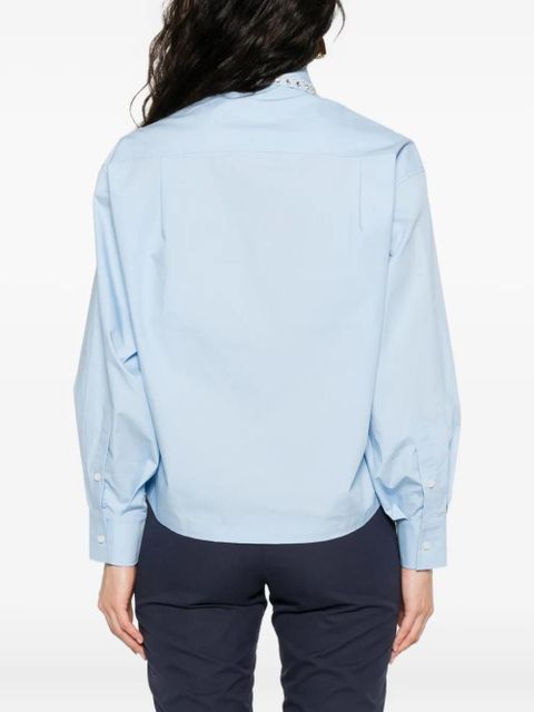 SANDRO embellished cotton shirt - Blue