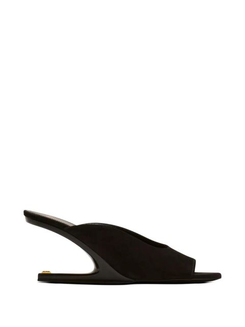 Balmain open-toe suede mule sandals - Black - zdjęcie produktu nr 1