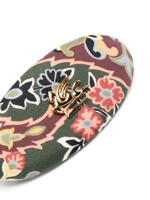 ETRO floral-print hair clip - Green