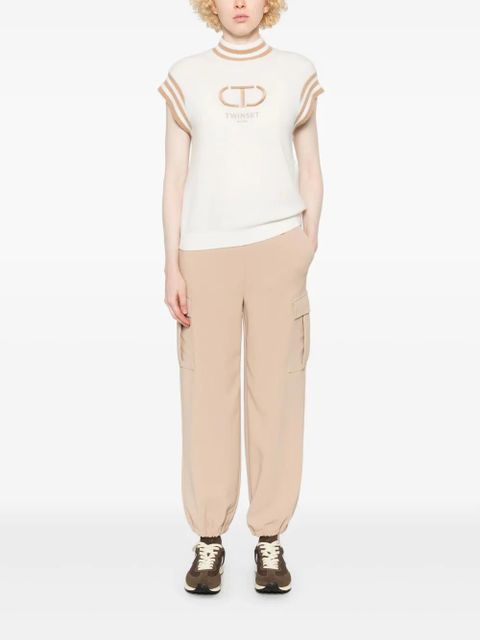 TWINSET logo-embroidered sweater - White - zdjęcie produktu nr 2