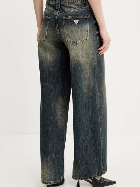 Guess Originals jeansy damskie kolor granatowy W5RG02 D4XY0