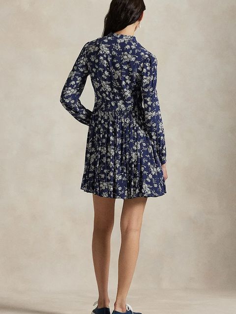 Polo Ralph Lauren sukienka kolor granatowy mini rozkloszowana 211972064