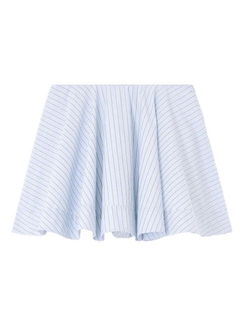 GANNI circle stripe cotton mini skirt - Blue - zdjęcie produktu nr 1