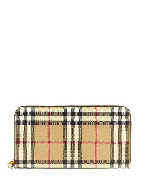 Burberry check print elmore wallet - Neutrals - zdjęcie produktu nr 1