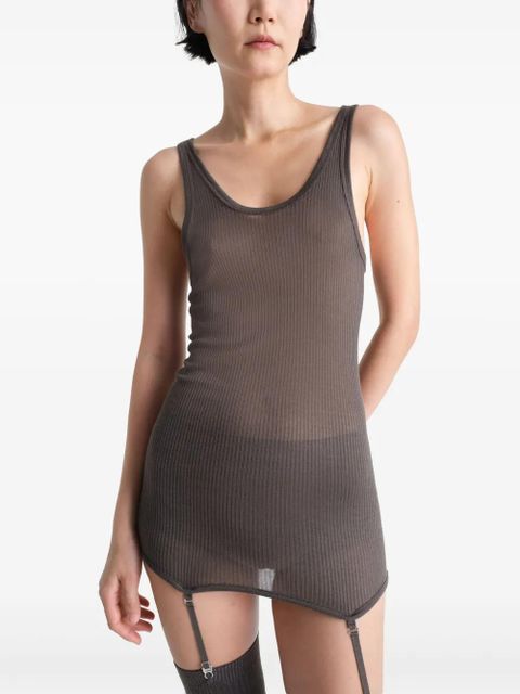 LEMAIRE suspenders tank top - Brown