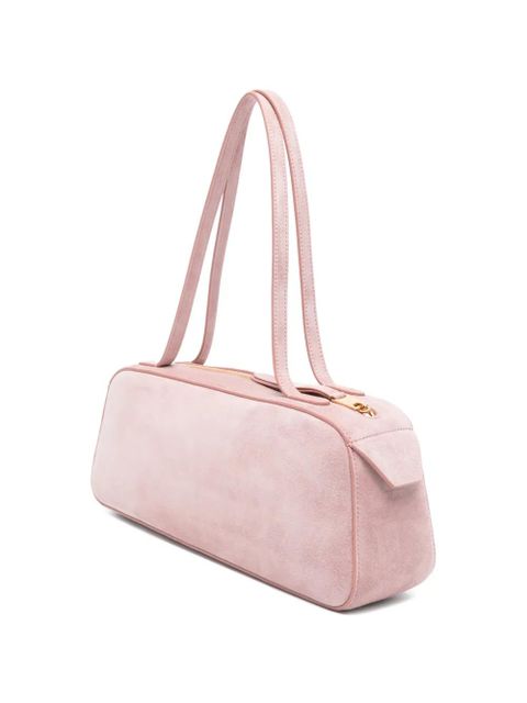 KHAITE zip suede tote bag - Pink