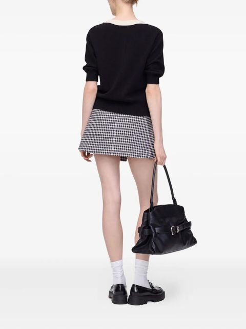 Marc Jacobs contrast-collar wool top - Black - zdjęcie produktu nr 2