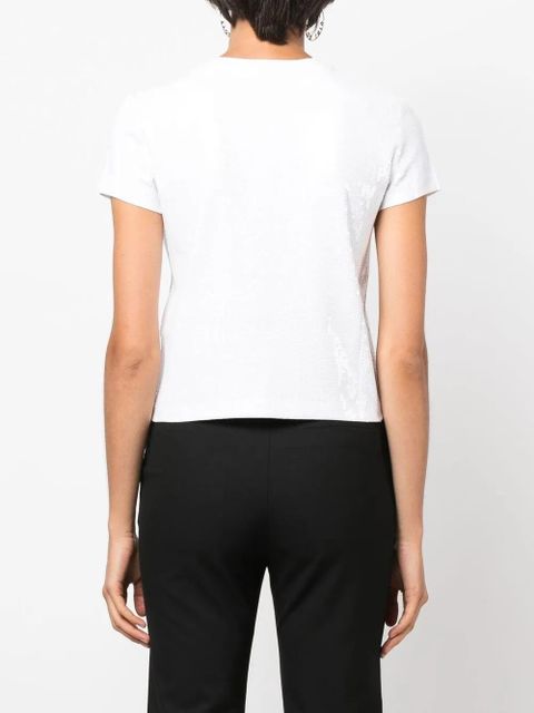 Diesel sequin-embellished logo-print T-shirt - White