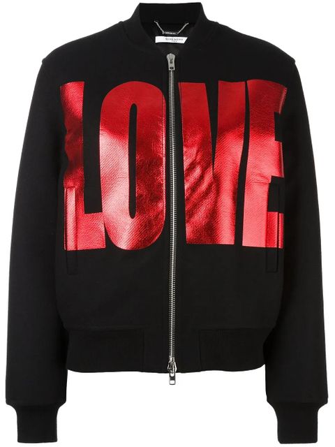 Givenchy love print bomber jacket - Black - zdjęcie produktu nr 1