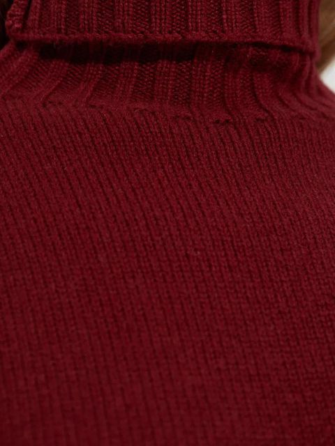 Max Mara roll-neck knitted dress - Red