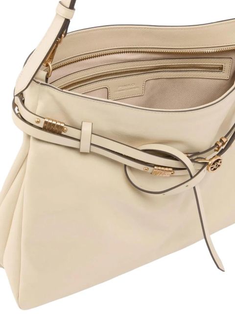 PINKO studded embellished shoulder bag - Neutrals