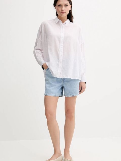 Pepe Jeans koszula damska kolor różowy relaxed z kołnierzykiem klasycznym PL305100 - zdjęcie produktu nr 2