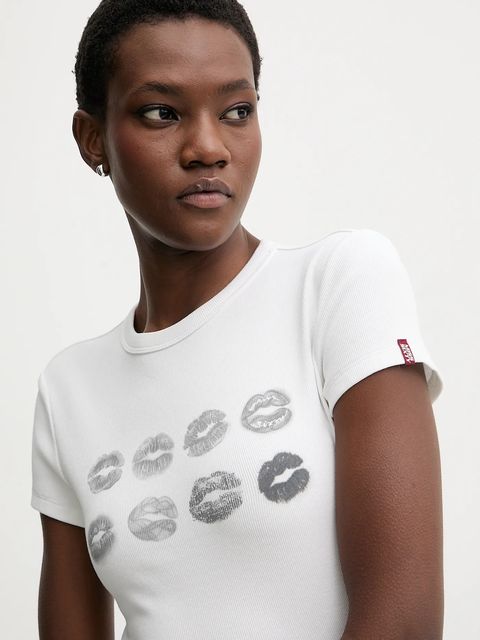 Miss Sixty t-shirt damski kolor beżowy 6S3SJ34800