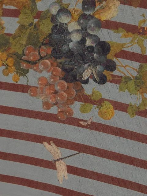 Jean Paul Gaultier striped floral midi skirt - Grey