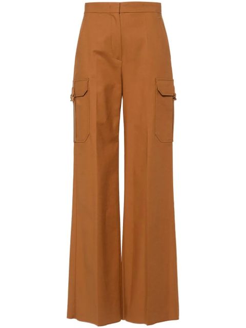 Max Mara Edda logo-embroidered trousers - Brown - zdjęcie produktu nr 1