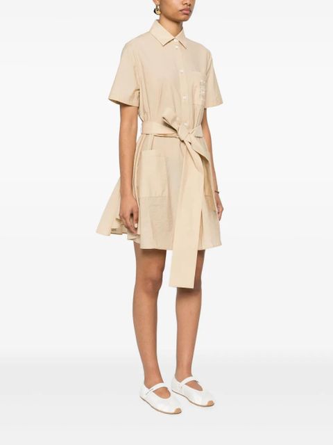 LOEWE Anagram-motif mini dress - Neutrals