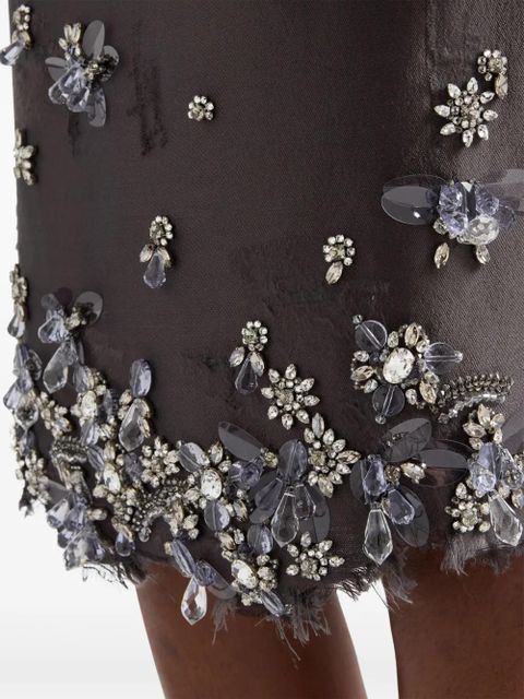 Prada embroidered midi skirt - Grey - zdjęcie produktu nr 2