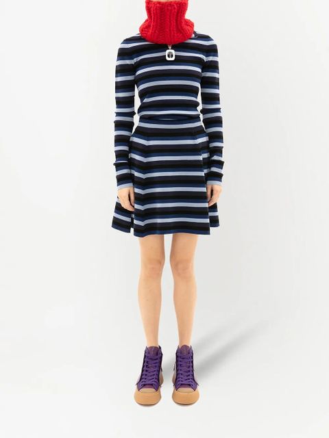 JW Anderson striped flared miniskirt - Blue - zdjęcie produktu nr 2