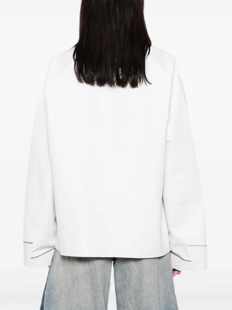 Prada piped-trim jacket - White