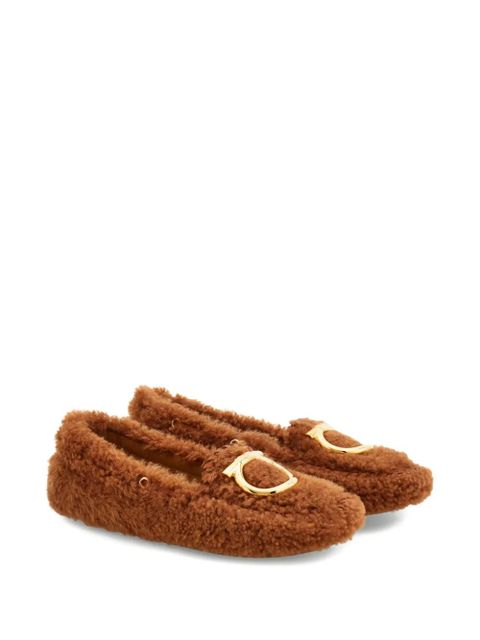 Ferragamo Gancini shearling loafers - Brown - zdjęcie produktu nr 2