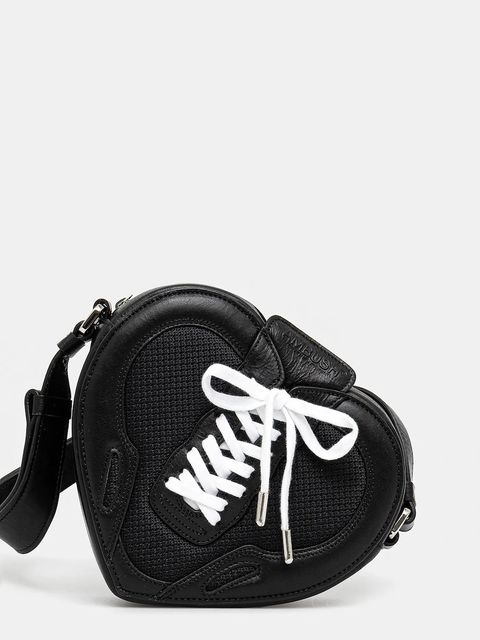 AMBUSH torebka skórzana Strapped Heart Shoulder Bag kolor czarny 12115063 - zdjęcie produktu nr 1