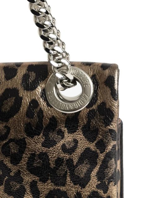 Zadig&Voltaire leopard chain rock II metal leo bag - Brown