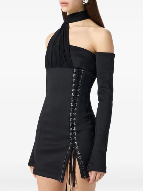 Blumarine off-shoulder mini dress - Black