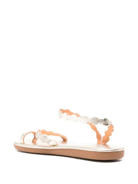 Ancient Greek Sandals Cronos flat leather sandals - Gold