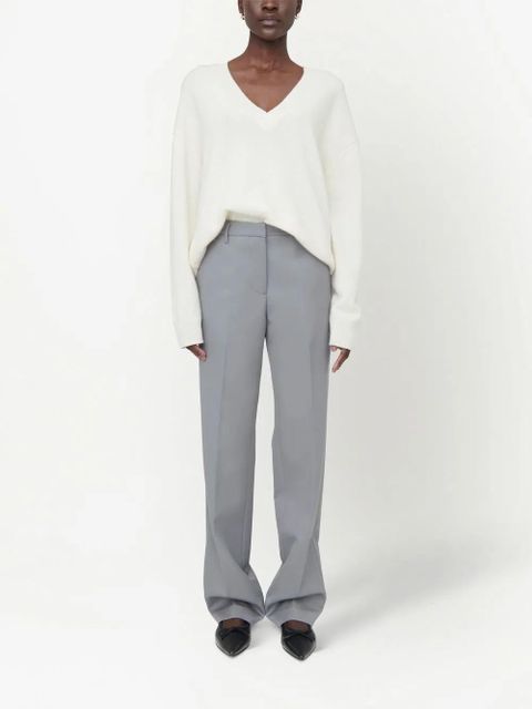 ANINE BING pressed-crease straight-leg trousers - Grey - zdjęcie produktu nr 2
