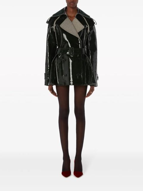 JW Anderson glossy-finish cotton biker jacket - Green - zdjęcie produktu nr 2