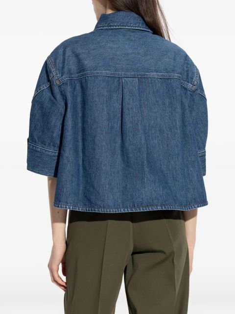 Givenchy patch pocket short sleeve top - Blue