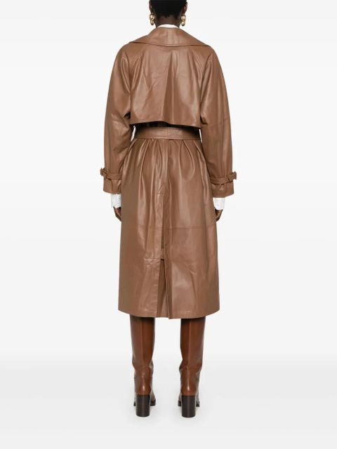 Max Mara Ande leather trench coat - Brown