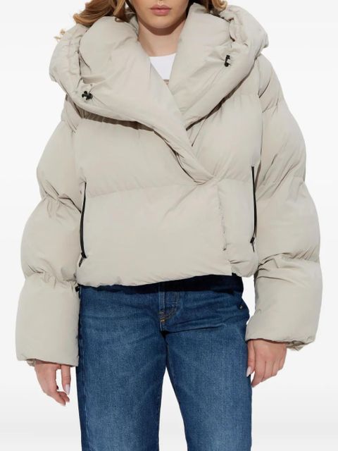 Diesel W-Iley-T1 wrap hooded puffer jacket - 7FE