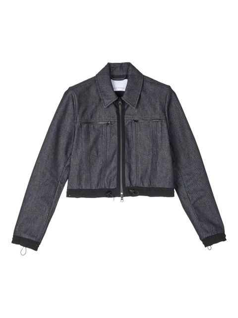 Cecilie Bahnsen Banks drawstring-sleeve denim jacket - Blue - zdjęcie produktu nr 1