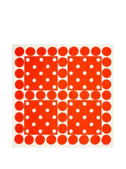 DRIES VAN NOTEN polka-dot square scarf - Red - zdjęcie produktu nr 1