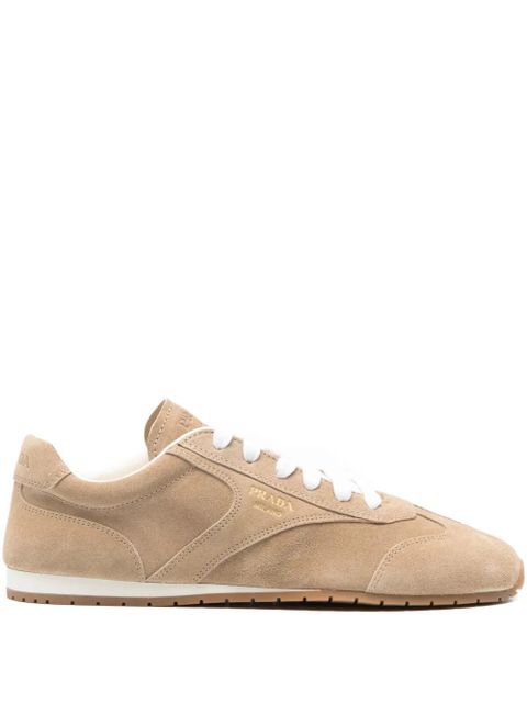 Prada suede lace-up sneakers - Neutrals - zdjęcie produktu nr 1