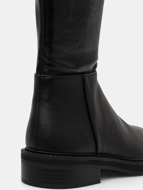 Steve Madden kozaki Leza damskie kolor czarny na płaskim obcasie SM11003368
