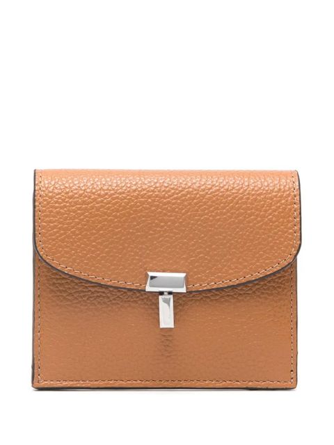 TOTEME T-lock grained leather cardholder - Neutrals - zdjęcie produktu nr 1