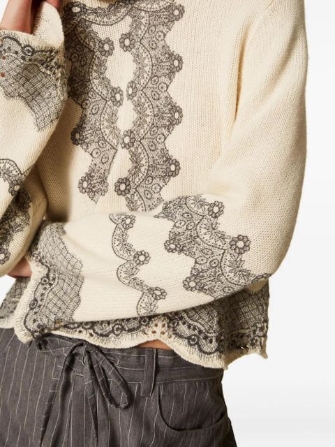 TWINSET patterned knitted top - Neutrals