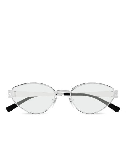 Gucci Eyewear oval-frame glasses - Silver - zdjęcie produktu nr 1