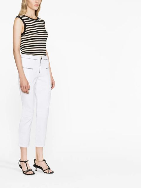 ISABEL MARANT Loma cropped jeans - White