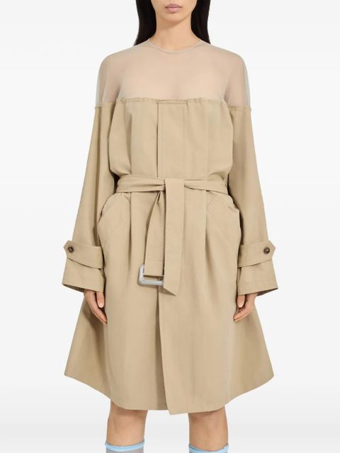 MM6 Maison Margiela long-sleeves midi dress - Brown