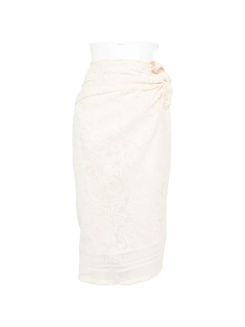 ZIMMERMANN woven frayed-edge pareo - Neutrals - zdjęcie produktu nr 1