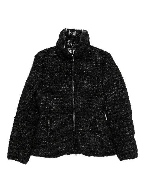 Moncler zip-fastening tweed jacket - Black