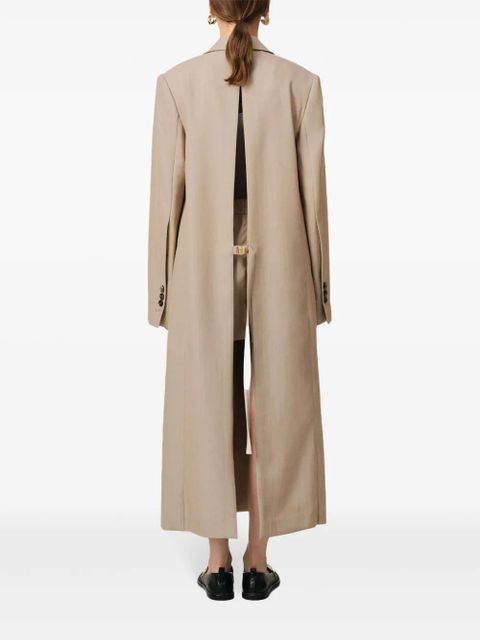 AMI Paris slit-detail maxi coat - Neutrals - zdjęcie produktu nr 2