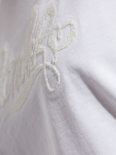 Moncler logo-embroidered T-shirt - White